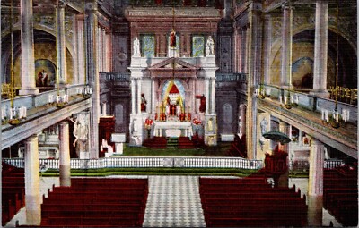 New Orleans, LA Interior of St. Louis Cathedral Postcard Linen