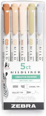 ZEBRA Mildliner Neutral Vintage Set 5 Pack (78605)