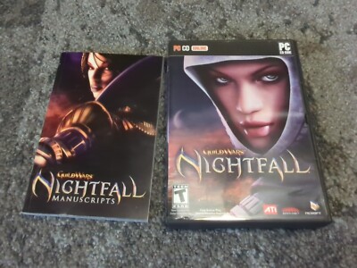 Guild Wars: Nightfall (PC, 2006, NCSoft, 3-Disc) w/ Booklets Manuscripts Poster