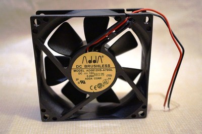 ADDA 12V DC brushless 80mm x 80 mm x 25mm CPU Fan AD0812HS-A70GL (No Connector)
