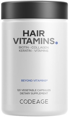 Codeage Hair Vitamins 10000 mcg Biotin, Keratin, Collagen, Vitamin A, B12, C,...