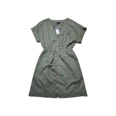Universal Thread Womens Small Green Full Zip Utility Dress New With Tags