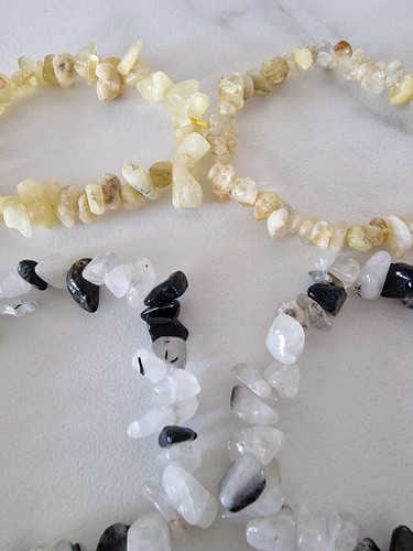 * 6 * x Crystal Chip Bracelets Reiki Bead Chakra Set Gift Stone Job Lot Party - 第 9/9 張圖片