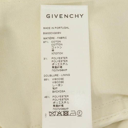 Givenchy Women's Coat Jacket Outerwear Ivory Silver Studded Deformation Ladies - Picture 9 of 10