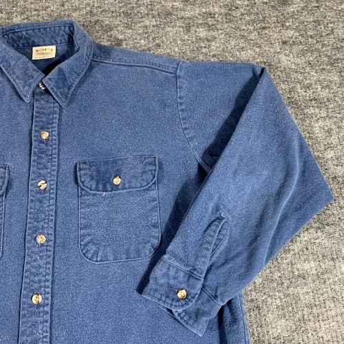 Vintage Five Brother Shirt Mens Large L Blue Flannel Button Up Grunge 90s USA, Size L, $21.2 - Photo 4