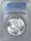 1922 PEACE SILVER DOLLAR PCGS MS64 SUPERB LUSTER