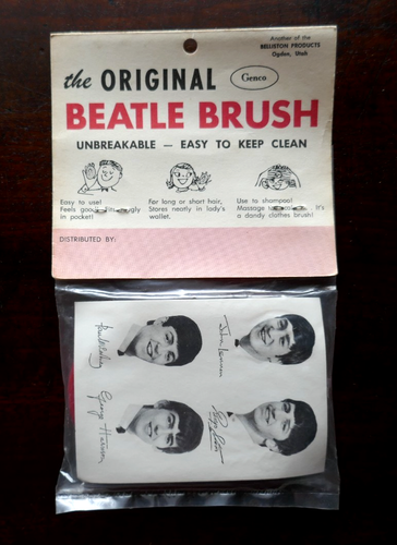 THE BEATLES 1964 RED HAIR BRUSH VON GENCO MIT PORTRAITKARTE - UNGEÖFFNET - Bild 2 von 5