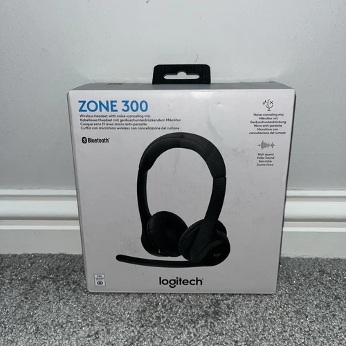 Logitech Zone 300 Wireless Bluetooth Headset With Noise-Cancelling Microphone