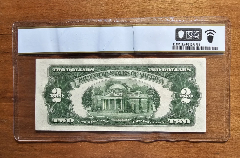 Fr.1508 1928G $2 Two Dollars Legal Tender Note, PCGS 65 EPQ - Image 2 of 2