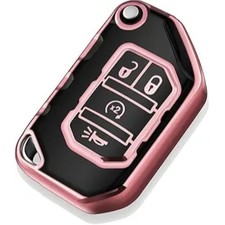 Soft TPU Full Protection Key Shell Key Case Compatible with 2018-2 Color: Pink