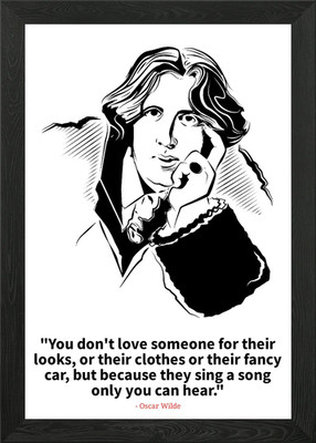 Oscar Wilde quote Framed Wall Art Poster Canvas Print Picture