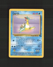 Lapras 25/62 Fossil Rare Pokemon Card LP+