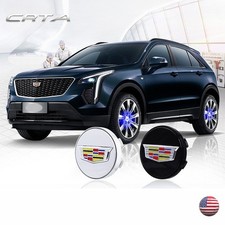 4pcs for Cadillac CT4 CT5 CT6 XT5 XT6 66mm Floating LED Wheel Center Hub Caps