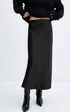 MANGO Mia Skirt in Black  UK 10/M  (fmn44-2)