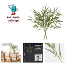 Artificial Plants,6PCS 39" Green Faux Branches for Vase,Faux Greenery Stems A...