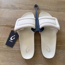 NWT NEW Olukai Sunbeam Slide Comfort Sandals Off-White Women  s Size 11 Hawaiian