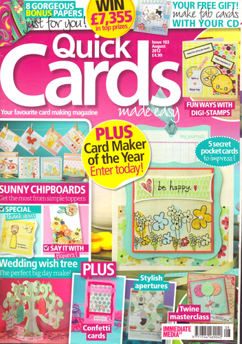 Quick Cards Magazine Issue 103 August 2012 with CD Gift - Picture 1 of 5