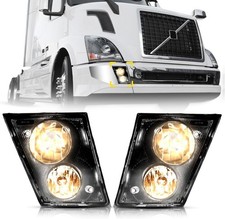 Fog Lights Pair For Volvo Vn Vnl 2003-2017 Left Right Driving Lamps Assembly