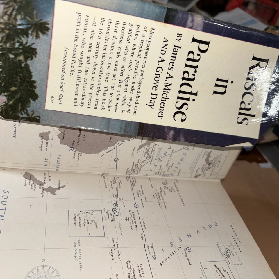 Rascals in Paradise by James A. Michener 1957 1st Printing w/ DJ South Pacific Foto 2 de 4