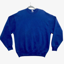 BVD Sweatshirt Mens XL Blue Cotton Pullover Made in USA 90s