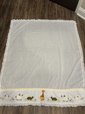 Vintage Crib Lightweight Blanket Embroidery