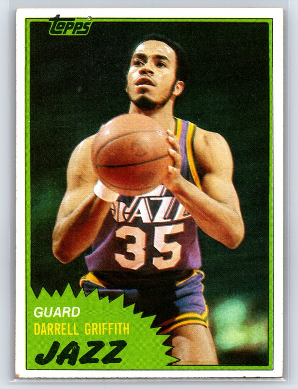 #41 Darrell Griffith, Utah Jazz - RC 1981-82 Topps NBA POOR CONDITION
