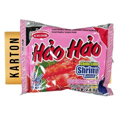 Nudelsuppen Instantnudeln Mi Hao Hao Acecook Hao Hao Chilli Lime Shrimp 30x78g