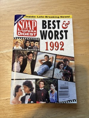 Soap Opera Digest December 22 1992 Best & Worst 1992