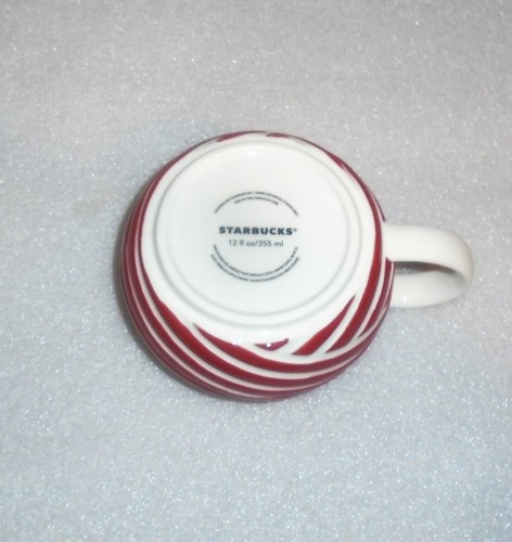 Starbucks 2013 Holiday Peppermint Swirl Red White Stripe Candy Cane Mug Cup 12oz - Picture 4 of 5