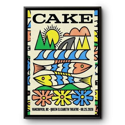 CAKE Band Vancouver BC 2026 Concert Poster Queen Elizabeth Theatre Art Print