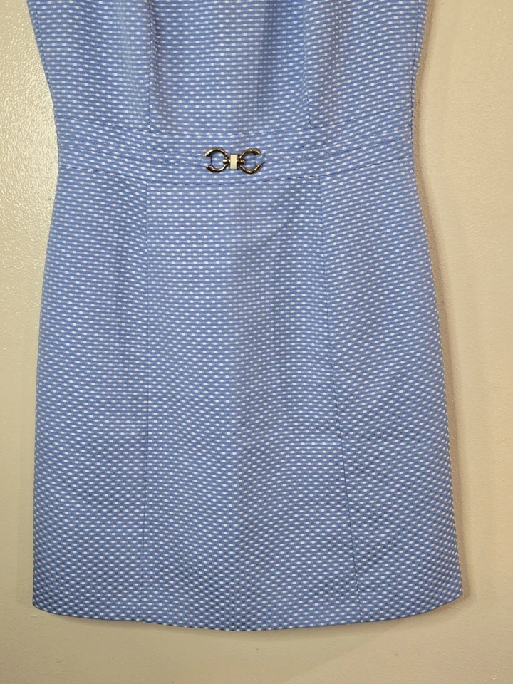 Vestido Vaina Tahari Arthur S. Levine Mujer Talla 10 Sin Mangas Azul Bebé Foto 4 de 4