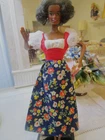 Vintage Barbie: 1974 Best Buy Fashion Peasant Dress Floral Maxi Mattel #7755