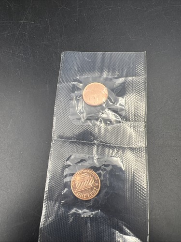 Blank Cent Error 1c Coin & 2008 1c BU 2 Coin Set in Sample Cello - Picture 4 of 5