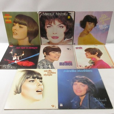MIREILLE MATHIEU French Chanson Torch Song Vocalist Vinyl Record Lot Gatefold
