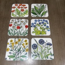 Vintage Set 6 Lillian Vernon Melmac Floral Bo...