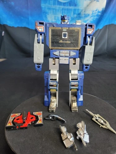 Transformer G1 Vintage Takara Cassette Player Soundwave 1983 & Buzzsaw Incomplet
