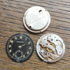 Jaeger LeCoultre Military Watch Movement, Dial, Hands & Dustcover Parts (BO17)