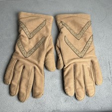 Vintage ladies ISOTONER driving gloves midcentury Nylon Leather detail