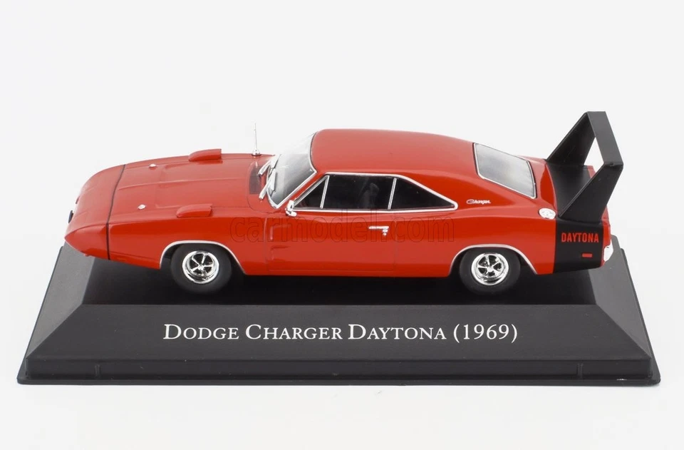 MODELLINO AUTO STATICO DEAGOSTINI DODGE CHARGER DAYTONA 1969 CON VETRINA 1/43 - Immagine 4 di 4