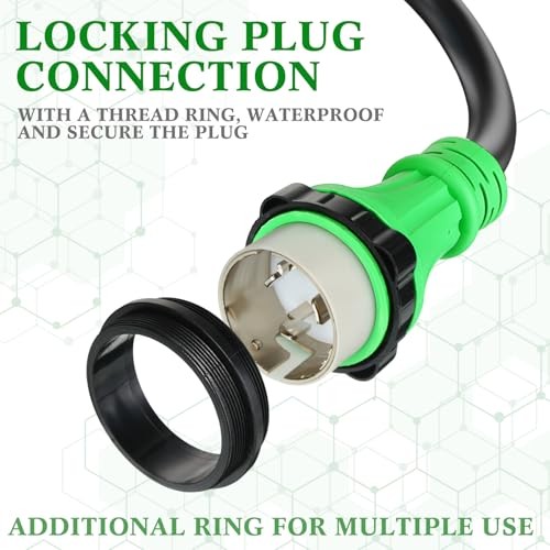 Kanayu RV Power Extension Adapter Cord Compatible with NEMA SS2-50P to 14-50R