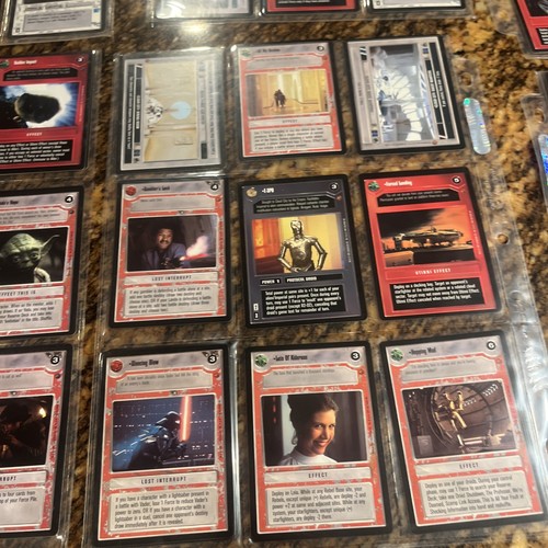 Carte collezionabili Star Wars 1996 CCG in raccoglitore carte bordo nero mai giocate lotto I - Foto 8 di 24