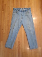 Vintage Levi 505 Orange Tab Made in USA Jeans Mens 38x30 Blue Light Wash 90s