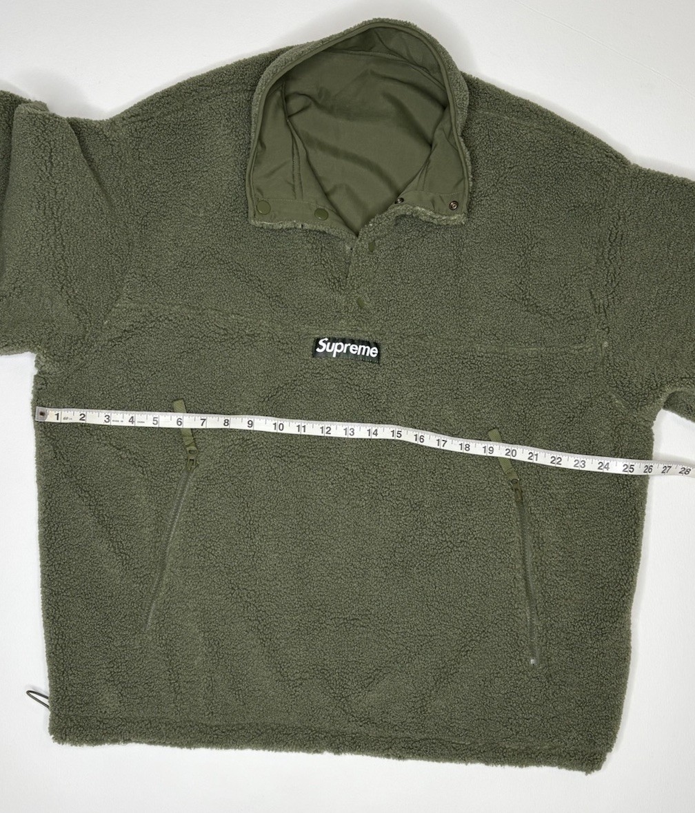 Supreme Polartec Shearling Reversible Pullover Olive Size XL