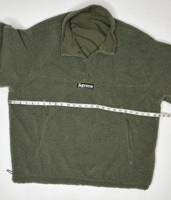 Supreme Polartec Shearling Reversible Pullover Olive Size XL
