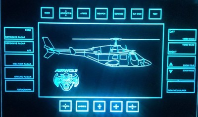 Airwolf lighted screen display edge lit
