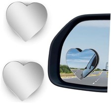 Heart Shaped Blind Spot Mirrors 2 Pack, 8x8cm Large Wide Angle Convex Mirror