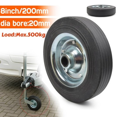 Profi Ersatzrad 200x50 mm Vollgummi Anhänger Stützrad Stahl Felge Bugrad Stütze