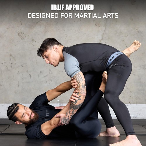 New Item Workout Standard MMA BJJ Spats Base Layer Compression Pants Tights, ... - Picture 4 of 5