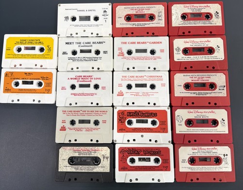 Vintage Childrens Cassette Tape Lot Disney Storyteller Care Bears Tele Story 17
