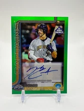 2025 Topps Pro Debut Auto Autograph Card PD-3 Jacob Cozart Green Foil /99